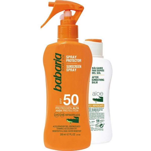 Babaria Solar Aloe Vera Spf50 Lait Lot 2 Pièces Mixte