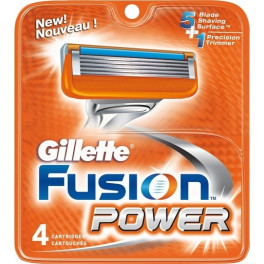 Gillette Fusion Power Cargador 4 Recambios Hombre