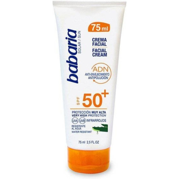 Babaria Solar Adn Facial Solar Cream Aloe Vera Spf50 75 ml Unisex