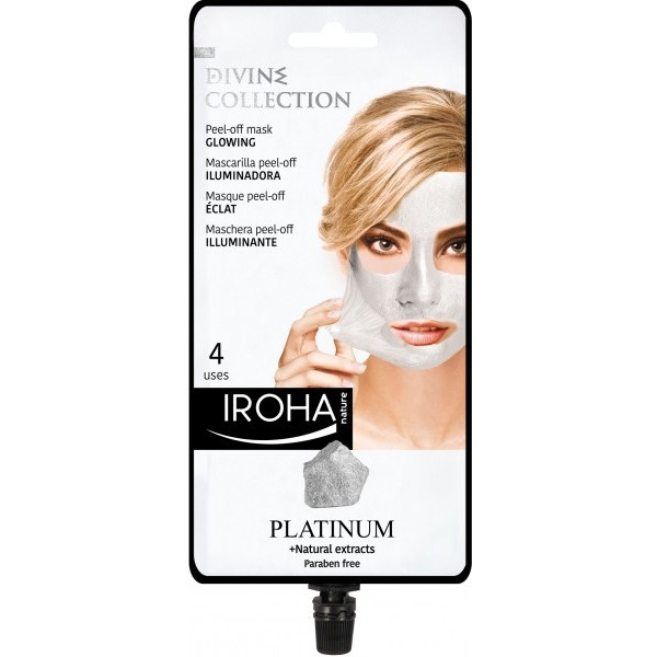 Iroha Nature Platinum Peel-off Glowing Mask 4 Anwendungen Frau