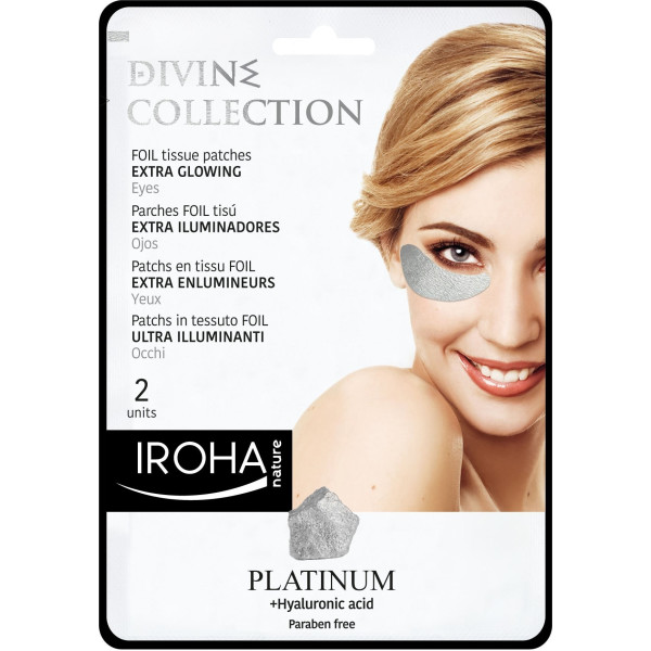 Iroha Nature Platinum Tissue Eye Patches Extra Luminoso 2 Pezzi Donna