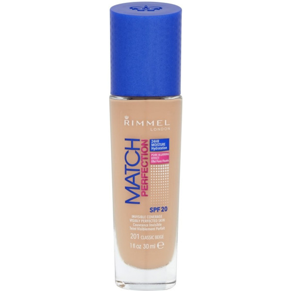 Rimmel London Match Perfection Foundation 201-classico Beige Donna