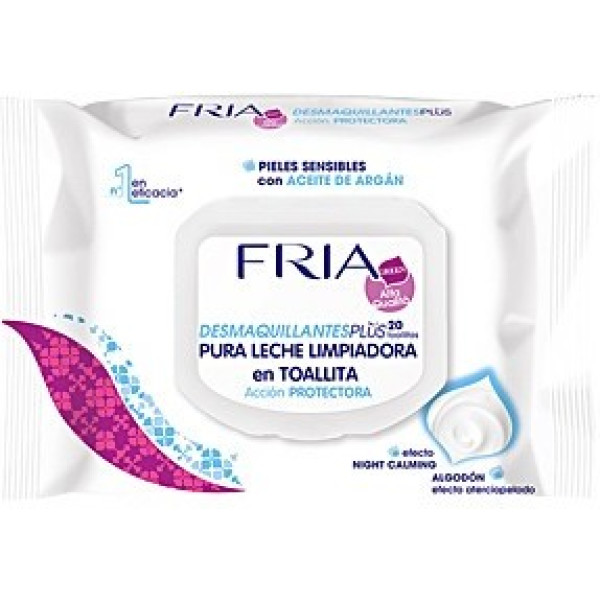 Fria Night Calming Milk Abschminktücher 20 Einheiten Frau
