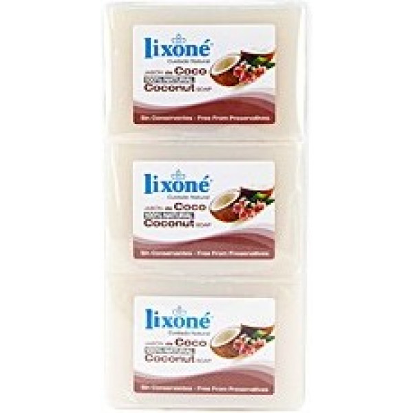 Lixone Kokoszeep 100% Natuurlijk 3 X 125 Gr Unisex