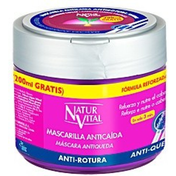 Naturaleza Y Vida Masque anti-chute de cheveux Traitement capillaire anti-casse 500 ml Unisexe