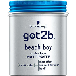 Schwarzkopf Got2b Beach Boy Mat Pâte Sufer Look 100 Ml Homme