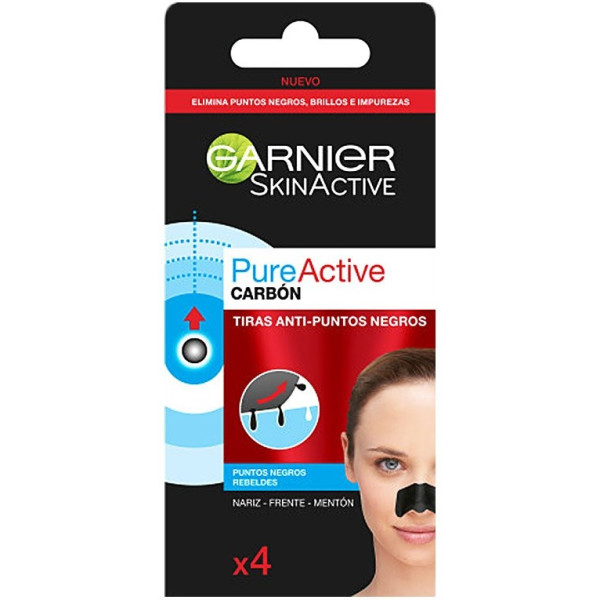 Garnier Pure Active Carbon Strips Anti-Mitesser 4 Einheiten Unisex