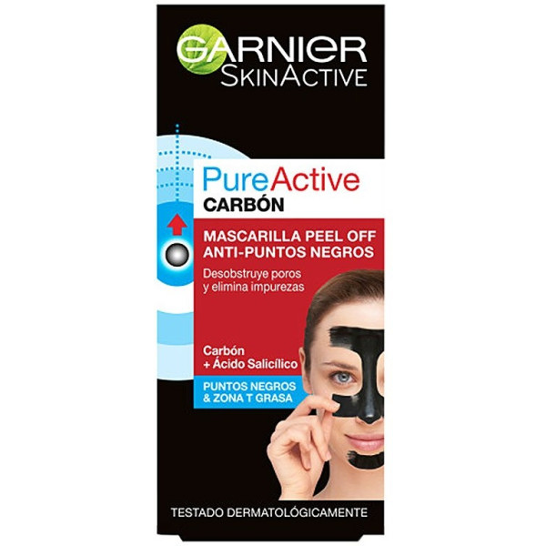 Garnier Pure Active Carbon Masque Peel-off Points Noirs 50 Ml Unisexe