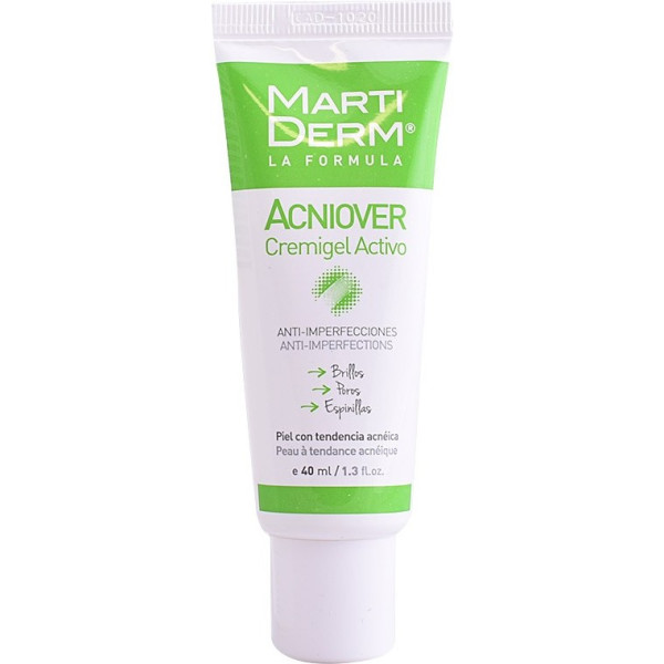 Martiderm Acniover Active Cremigel Vette en Acne Huid 40 Ml Unisex