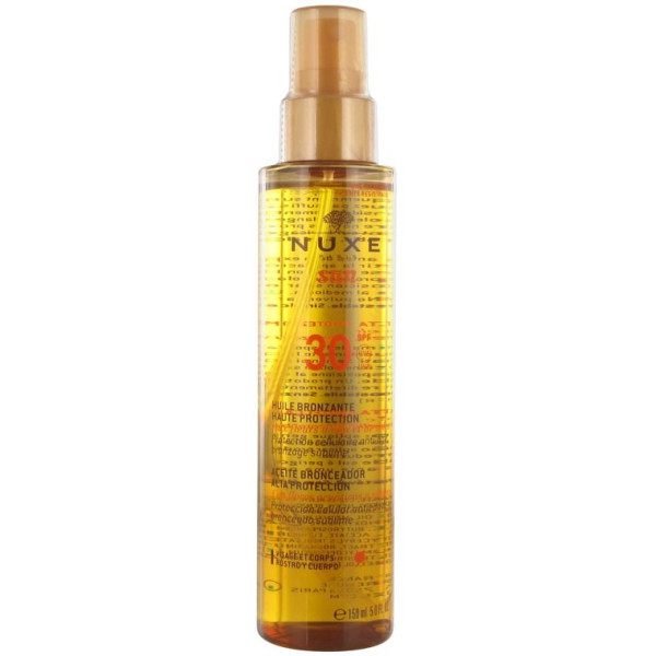 Nuxe Sun Huile Bronzante Haute Protection Spf30 Spray 150 Ml Unisexe