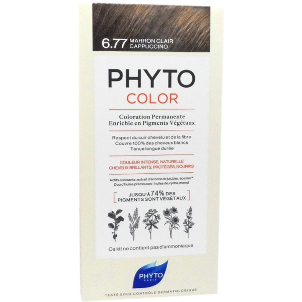 Phyto Colour 6 77 Lichtbruine Cappuccino