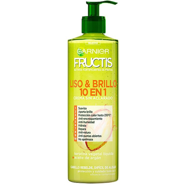 Garnier Fructis Smooth & Shine Crème 10 En 1 Sans Rinçage 400 Ml Unisexe