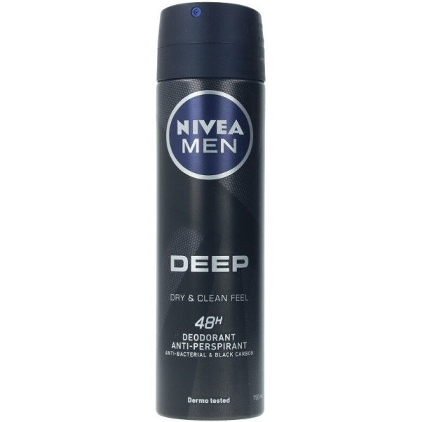 Nivea Men Deep Black Carbon Deodorante Vaporizzatore 150 Ml Uomo