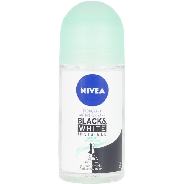 Nivea Men Black & White Active Déodorant Roll-on 50 Ml Homme