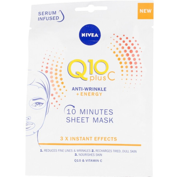 Nivea Q10+ Masque facial anti-rides + énergisant à la vitamine C Femme