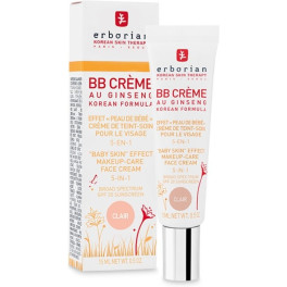 Erborian Bb Creme Au Ginseng Baby Skin 5 In 1 Clair Spf20 15ml Clair