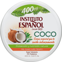 Instituto Español Crème Corporelle Super Hydratante À La Noix De Coco 400 Ml Unisexe
