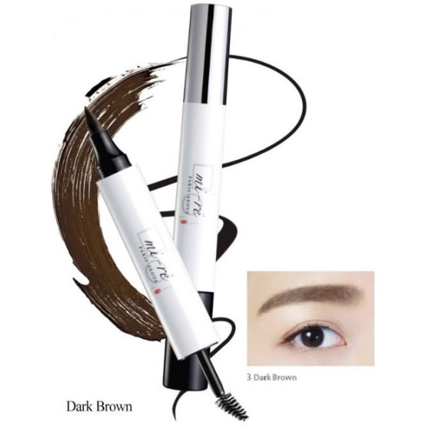 Mire Mi-re Brow Plume Perfection Tinte Y Mascara Para Cejas Dark Brown