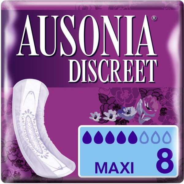 Ausonia Discrete Incontinentie Pads Maxi 8 Eenheden Vrouw