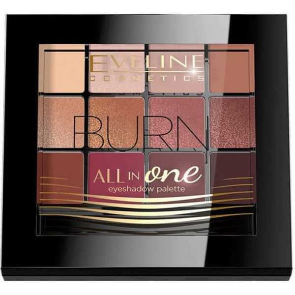 Eveline Eyeshadow Palette All In One 12 Colors Burn 12ml