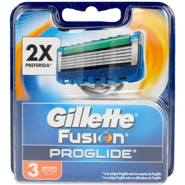 Gillette Fusion Proglide Cargador 3 Uds Hombre