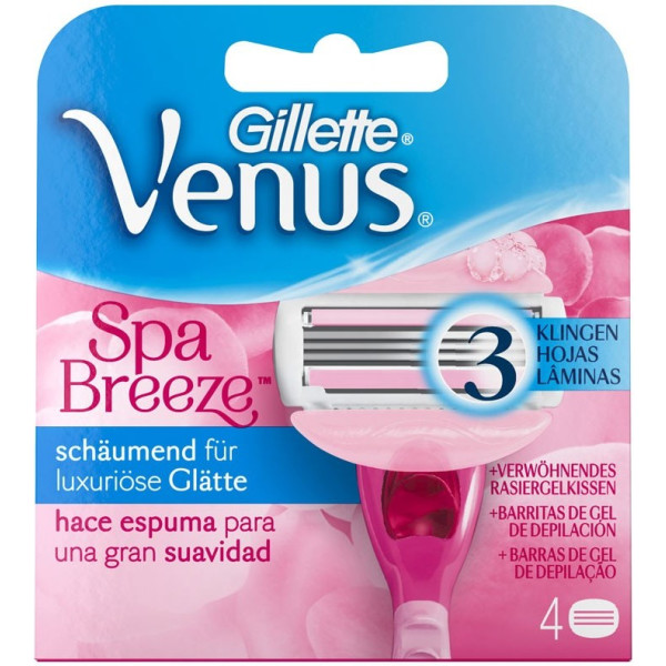 Gillette Venus Spa Breeze Charger 4 Recharges Femme