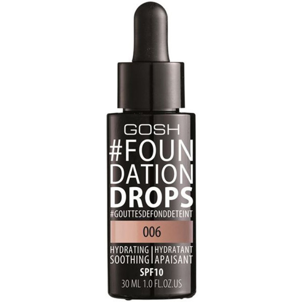 Gosh Foundation Drops Hydrating Spf10 006-tawney 30 Ml Woman