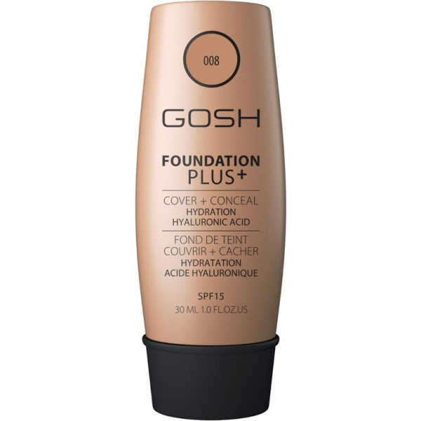 Gosh Foundation Plus+ Cover&Conceal Spf15 008-golden 30 ml Frau