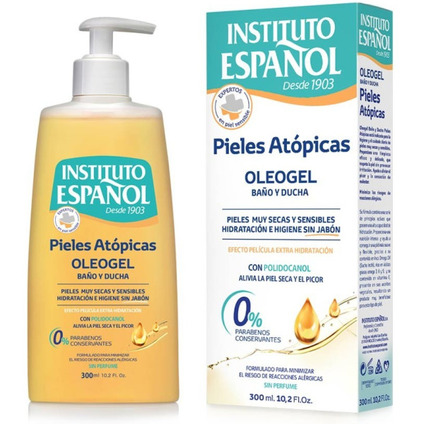 Spanish Institute Atopic Skin Oleogel Bath And Shower 300 Ml Unisex