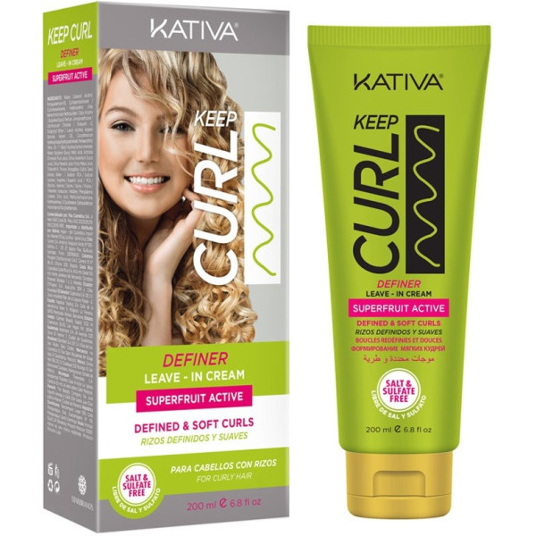 Kativa Keep Curl Definer Crème Sans Rinçage 200 Ml Femme