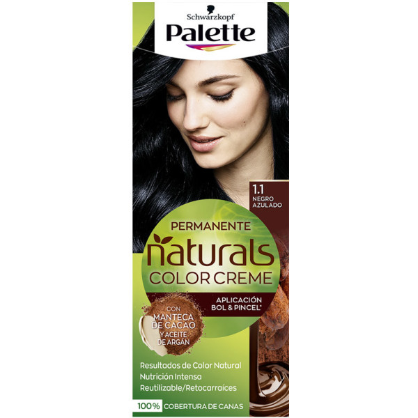 Palette Natural Tint 1.1-schwarze bläuliche Frau