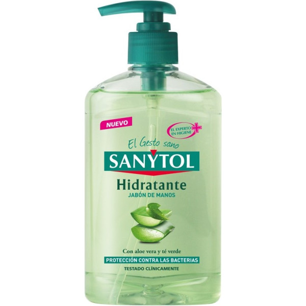 Distributeur de savon pour les mains hydratant antibactérien Sanytol 250 ml unisexe