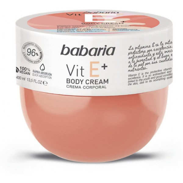 Babaria Vitamin E+ Body Cream 100% Vegan 400 Ml Woman