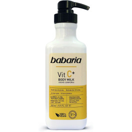 Babaria Vitamina C+ Leite Corporal 100% Vegano 500 ml para Mulheres