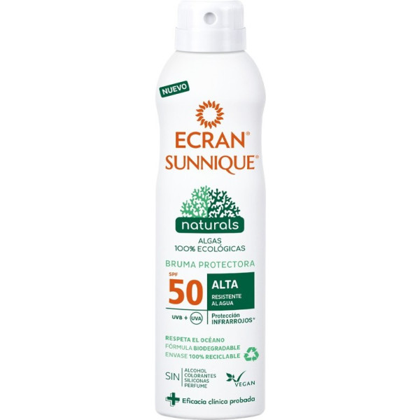 Ecran Sunnique Naturals Spray Spf50 250 Ml Unisexe