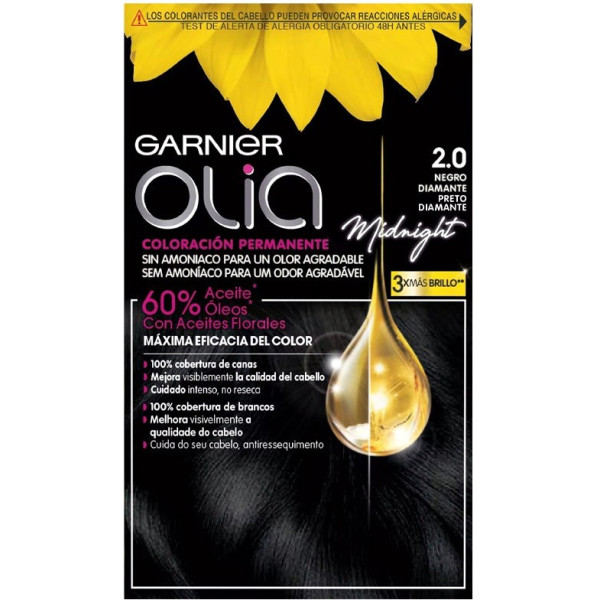 Garnier Olia Coloration Permanente 2.0 Black Diamond 4 Pièces