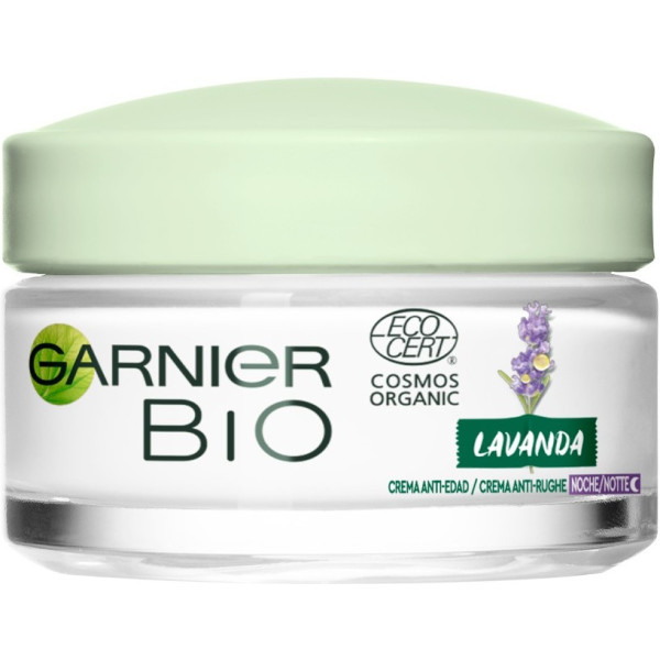 Garnier Bio Ecocert Lavande Crème de Nuit Anti-âge 50 Ml Unisexe