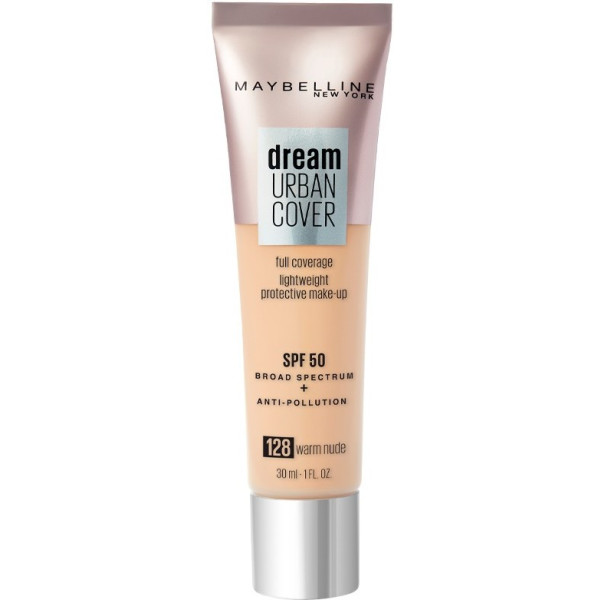 Maybelline Dream Urban Cover Full Coverage Spf50 128-warm Nude 30 Ml Mujer