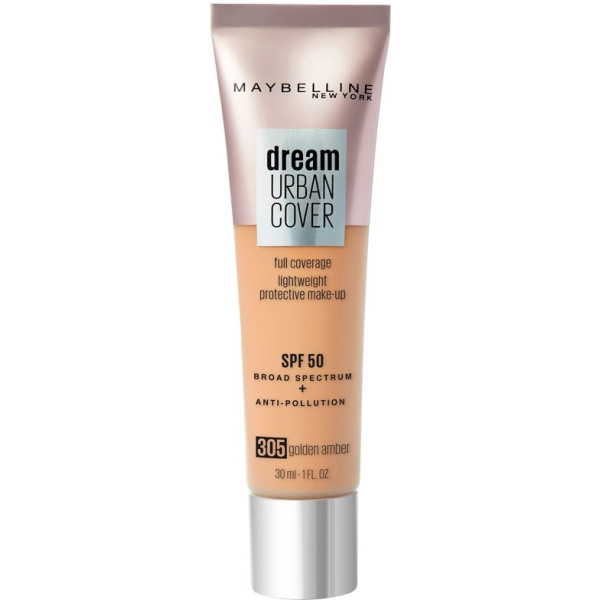 Maybelline Dream Urban Cover Full Coverage Spf50 305-golden Amber 30 M Mujer