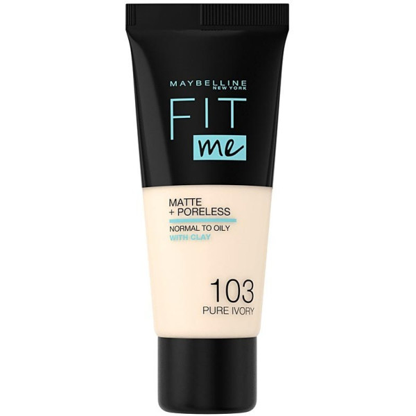 Maybelline Fit Me! Foundation Matte+poreless 103-pure Ivory 30 Ml Mujer