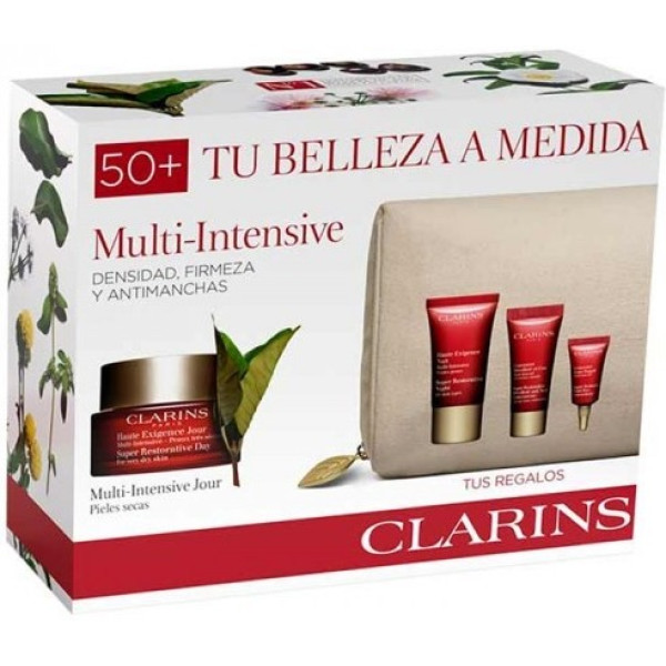 Clarins Multi Intensive Dia T.p 50ml + Limpiador Mousse 30ml + Crema De Noche 15ml + Contorno De Ojos 3ml + Neceser 50ml