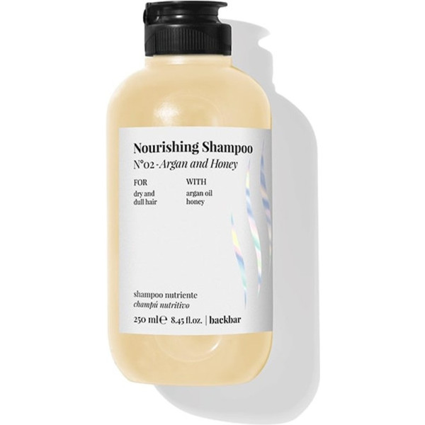 Farmavita Back bar voedende shampoo nº02-argan en honing 250 ml unisex