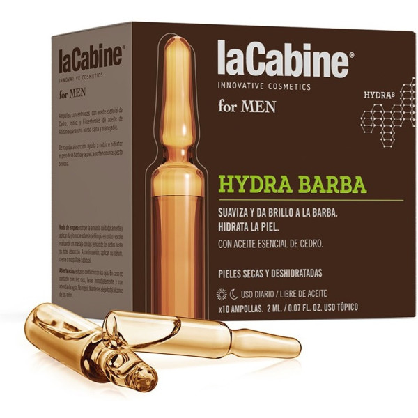 La Cabine For Men Ampollas Hydra Barba 10 X 2 Ml Hombre