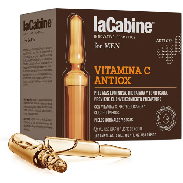 La Cabine For Men Ampolas Vitamina C Antiox 10 X 2 Ml Masculino