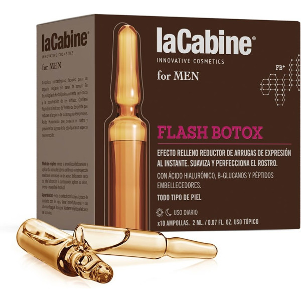 La Cabine For Men Ampollas Flash Botox 10 X 2 Ml Hombre