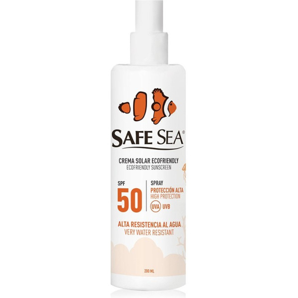 Safe Sea Crema Solar Ecofriendly Especial Medusas Spf50 Vaporizador 200 Ml Unisex