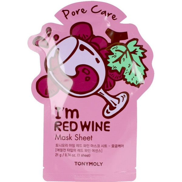 Tony Moly I'm Real Red Wine Face Mask Sheet 21 Gr Mujer