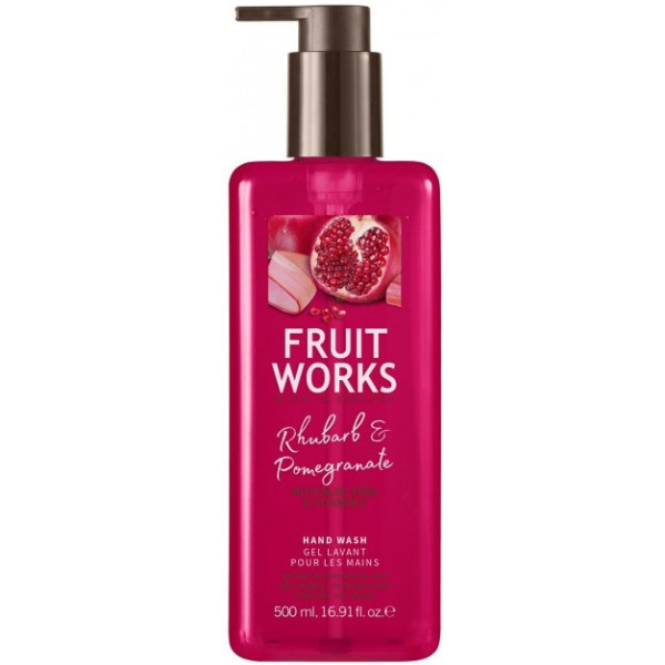 Fruitworks Hand Wash 500ml Rhubarb&pomegra