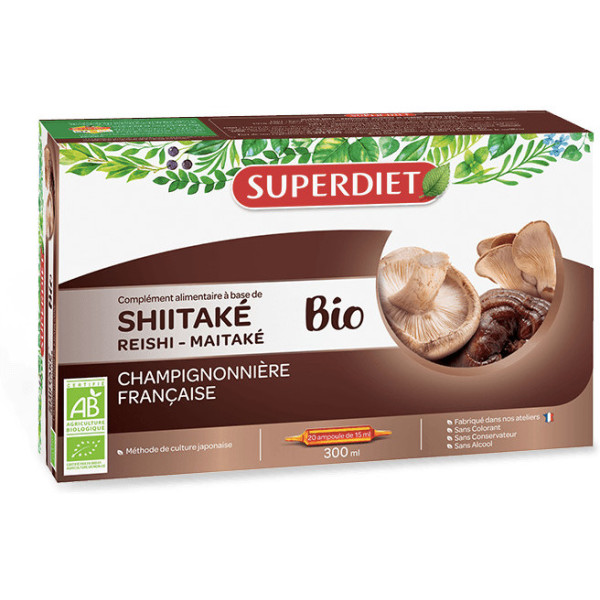 Superdiet Shiitake + Bio 20 Ampollas