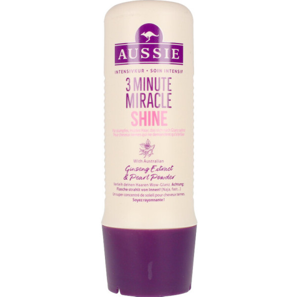 Aussie 3 Minute Miracle Shine Deep Treatment 250 Ml Mujer